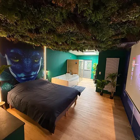 Appartement Capsule Avatar - Balneo Sauna Projecteur Nintendo Mons